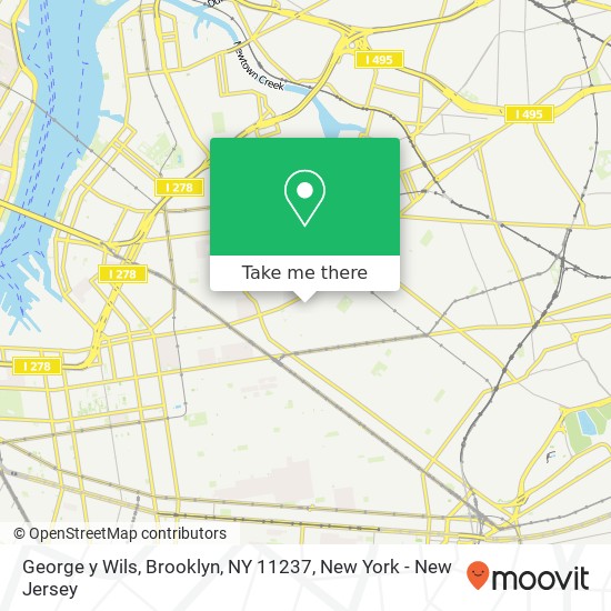 Mapa de George y Wils, Brooklyn, NY 11237