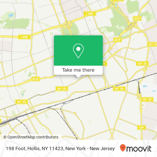 Mapa de 198 Foot, Hollis, NY 11423