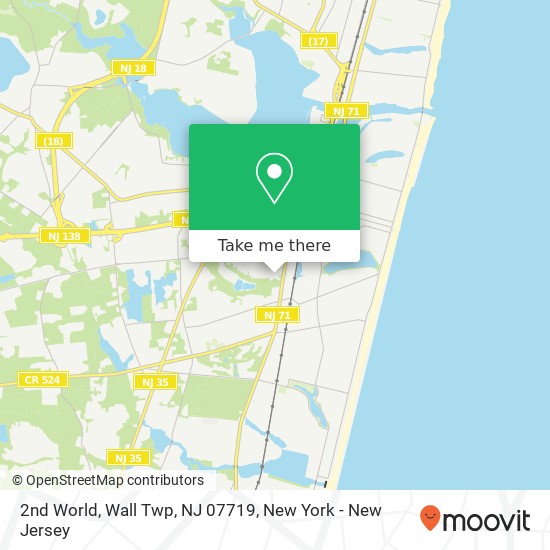 2nd World, Wall Twp, NJ 07719 map