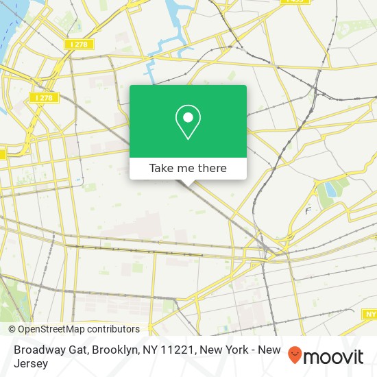 Mapa de Broadway Gat, Brooklyn, NY 11221