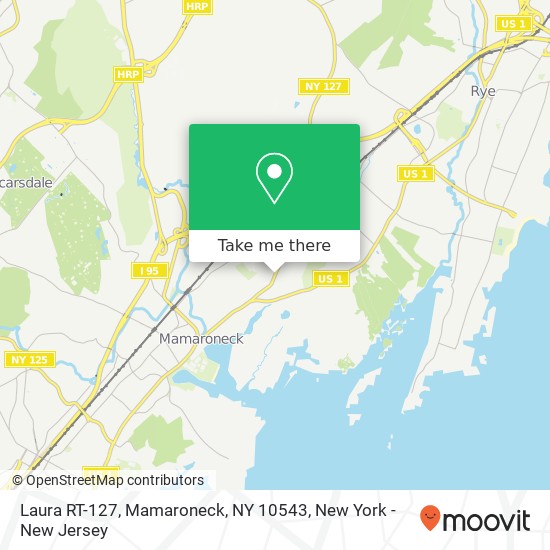 Mapa de Laura RT-127, Mamaroneck, NY 10543