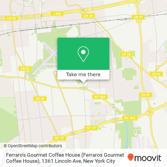 Mapa de Ferraro's Gourmet Coffee House (Ferraros Gourmet Coffee House), 1361 Lincoln Ave