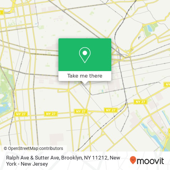 Mapa de Ralph Ave & Sutter Ave, Brooklyn, NY 11212