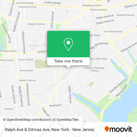 Ralph Ave & Ditmas Ave map