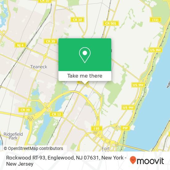 Mapa de Rockwood RT-93, Englewood, NJ 07631