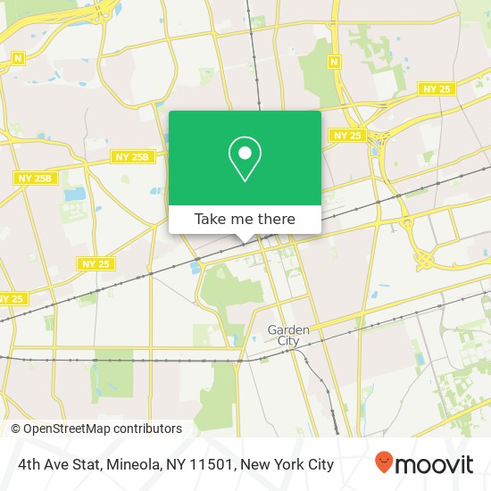 Mapa de 4th Ave Stat, Mineola, NY 11501