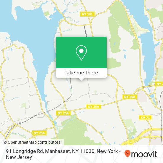 Mapa de 91 Longridge Rd, Manhasset, NY 11030