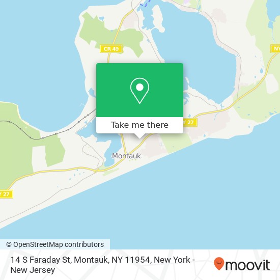 14 S Faraday St, Montauk, NY 11954 map