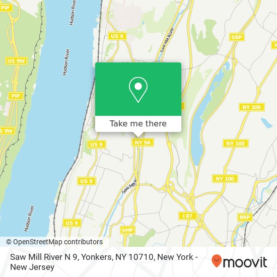 Mapa de Saw Mill River N 9, Yonkers, NY 10710