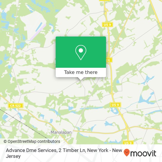 Advance Dme Services, 2 Timber Ln map