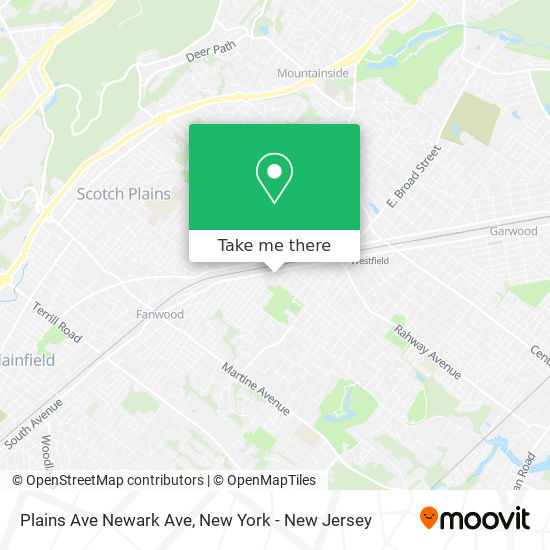 Mapa de Plains Ave Newark Ave