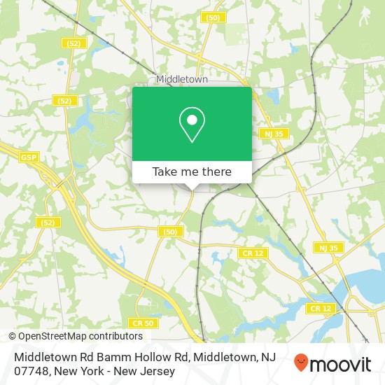 Middletown Rd Bamm Hollow Rd, Middletown, NJ 07748 map