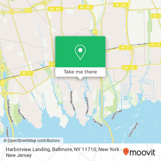 Mapa de Harborview Landing, Bellmore, NY 11710