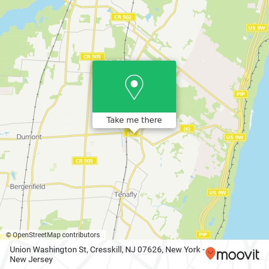 Mapa de Union Washington St, Cresskill, NJ 07626