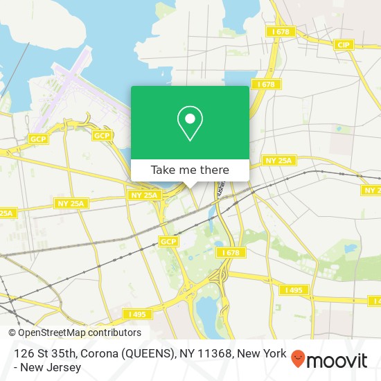 Mapa de 126 St 35th, Corona (QUEENS), NY 11368