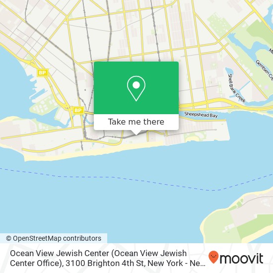 Mapa de Ocean View Jewish Center (Ocean View Jewish Center Office), 3100 Brighton 4th St
