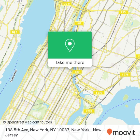 Mapa de 138 5th Ave, New York, NY 10037