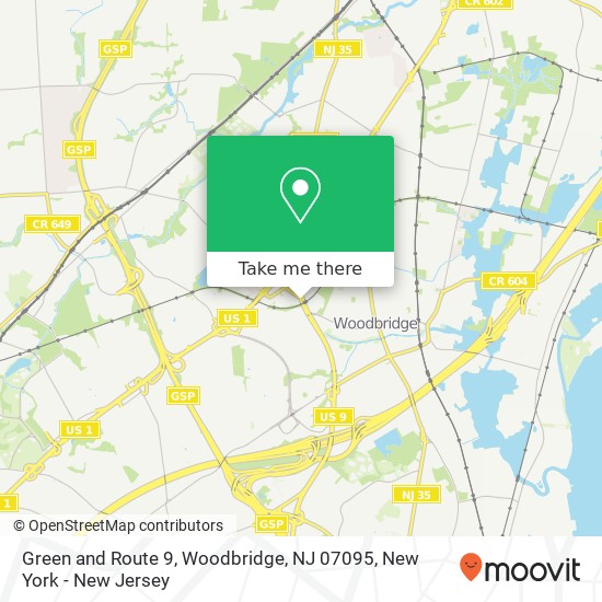 Mapa de Green and Route 9, Woodbridge, NJ 07095