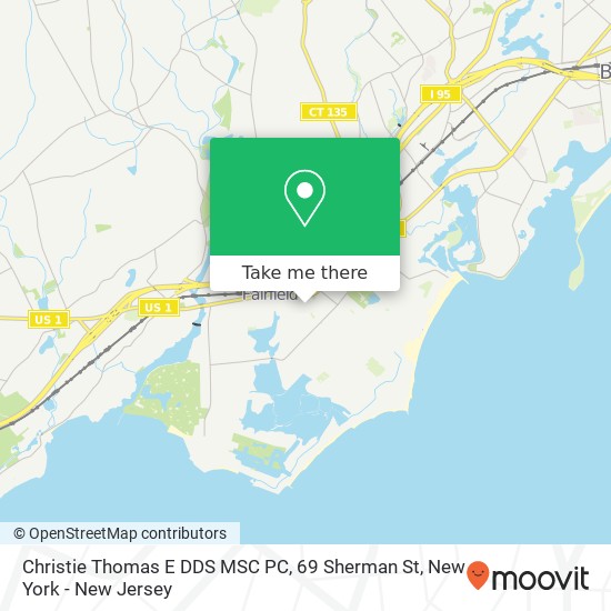 Mapa de Christie Thomas E DDS MSC PC, 69 Sherman St