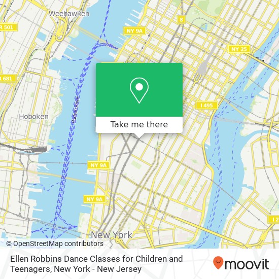 Mapa de Ellen Robbins Dance Classes for Children and Teenagers