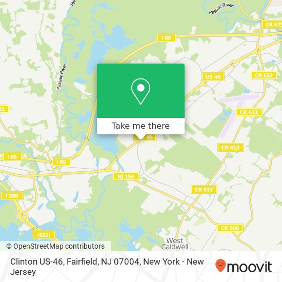 Mapa de Clinton US-46, Fairfield, NJ 07004
