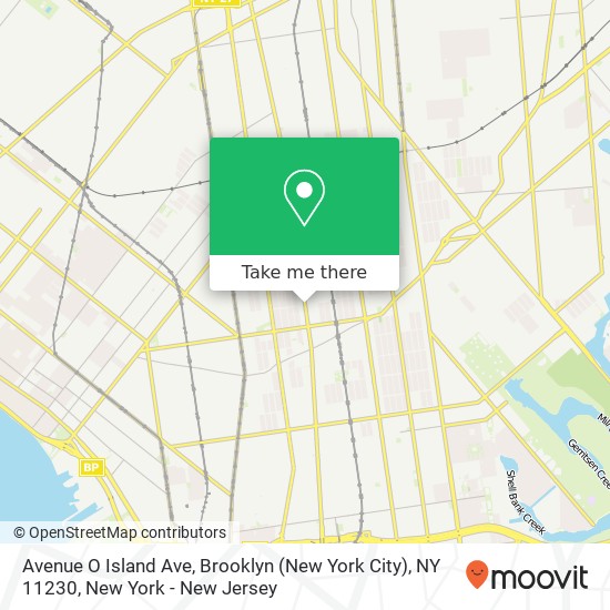 Mapa de Avenue O Island Ave, Brooklyn (New York City), NY 11230