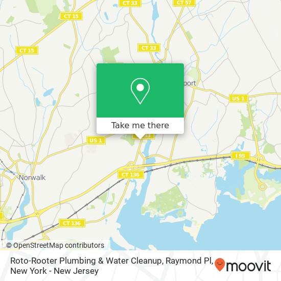 Roto-Rooter Plumbing & Water Cleanup, Raymond Pl map
