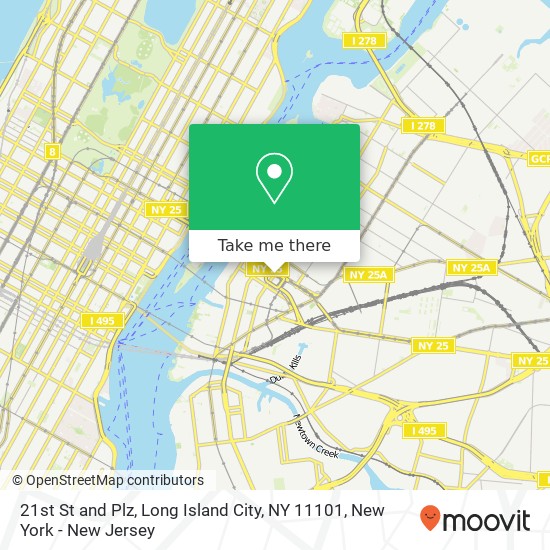 Mapa de 21st St and Plz, Long Island City, NY 11101