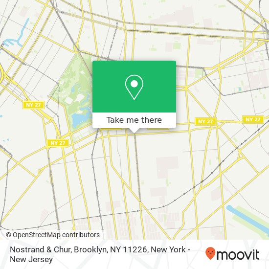 Mapa de Nostrand & Chur, Brooklyn, NY 11226