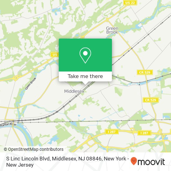 Mapa de S Linc Lincoln Blvd, Middlesex, NJ 08846