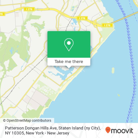 Mapa de Patterson Dongan Hills Ave, Staten Island (ny City), NY 10305