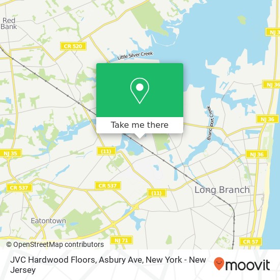 Mapa de JVC Hardwood Floors, Asbury Ave