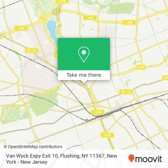 Van Wyck Expy Exit 10, Flushing, NY 11367 map