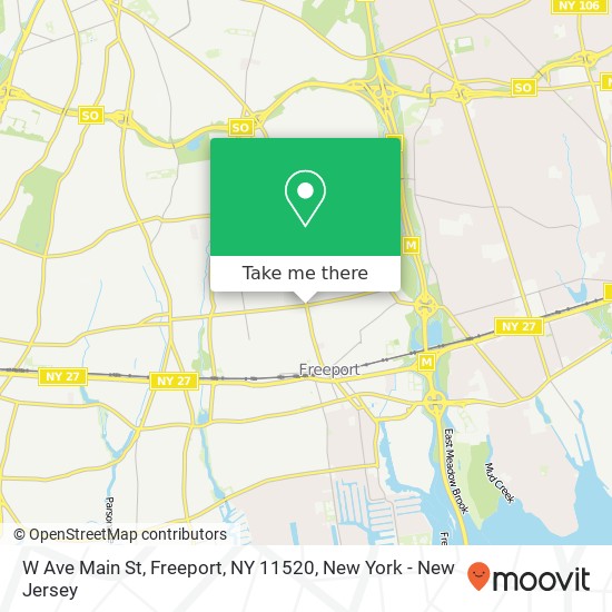 Mapa de W Ave Main St, Freeport, NY 11520