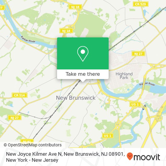 New Joyce Kilmer Ave N, New Brunswick, NJ 08901 map