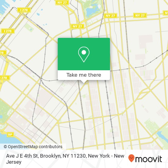 Mapa de Ave J E 4th St, Brooklyn, NY 11230