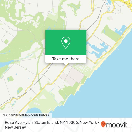 Mapa de Rose Ave Hylan, Staten Island, NY 10306