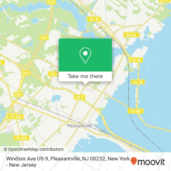 Mapa de Windsor Ave US-9, Pleasantville, NJ 08232