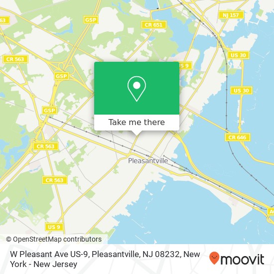 Mapa de W Pleasant Ave US-9, Pleasantville, NJ 08232