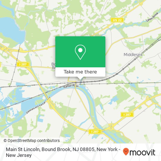 Mapa de Main St Lincoln, Bound Brook, NJ 08805
