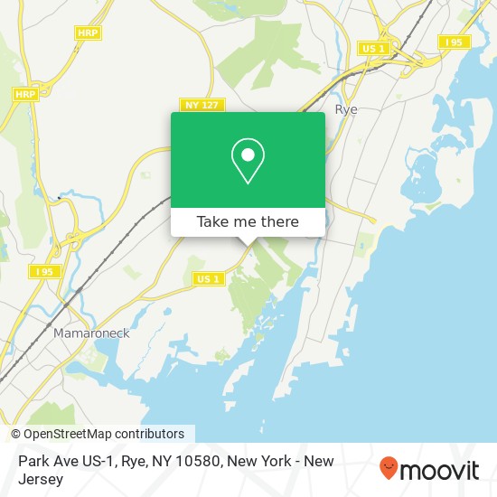 Mapa de Park Ave US-1, Rye, NY 10580