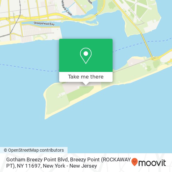 Mapa de Gotham Breezy Point Blvd, Breezy Point (ROCKAWAY PT), NY 11697