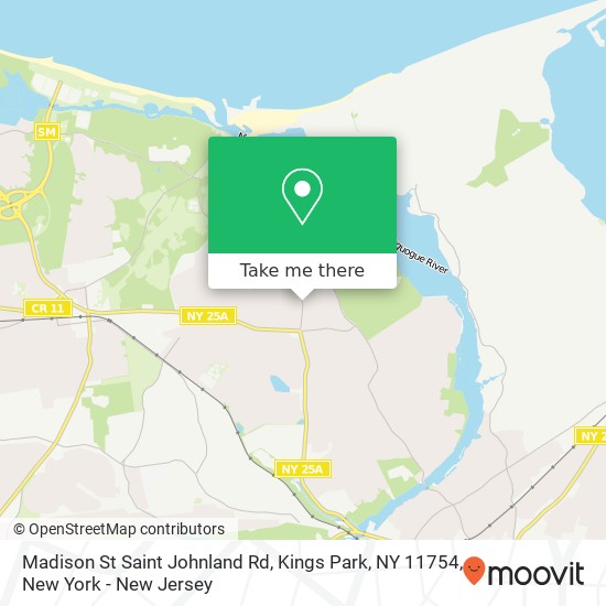Mapa de Madison St Saint Johnland Rd, Kings Park, NY 11754