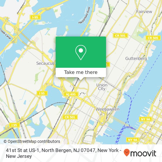 41st St at US-1, North Bergen, NJ 07047 map