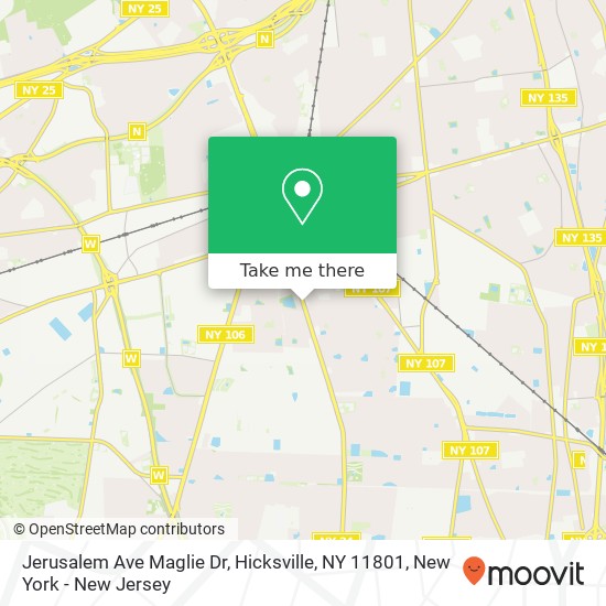 Mapa de Jerusalem Ave Maglie Dr, Hicksville, NY 11801