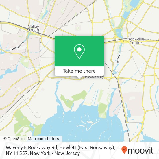 Mapa de Waverly E Rockaway Rd, Hewlett (East Rockaway), NY 11557