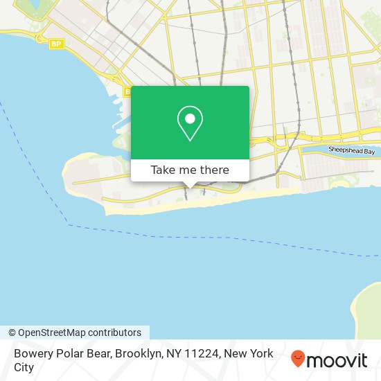 Mapa de Bowery Polar Bear, Brooklyn, NY 11224