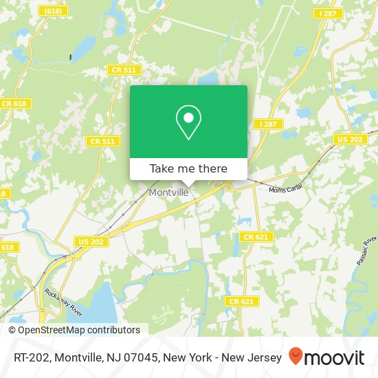 Mapa de RT-202, Montville, NJ 07045