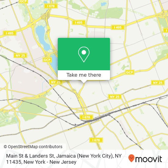 Main St & Landers St, Jamaica (New York City), NY 11435 map