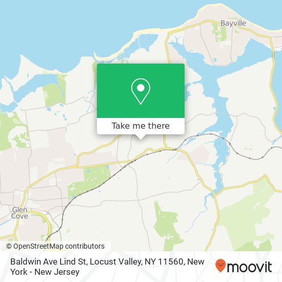 Mapa de Baldwin Ave Lind St, Locust Valley, NY 11560
